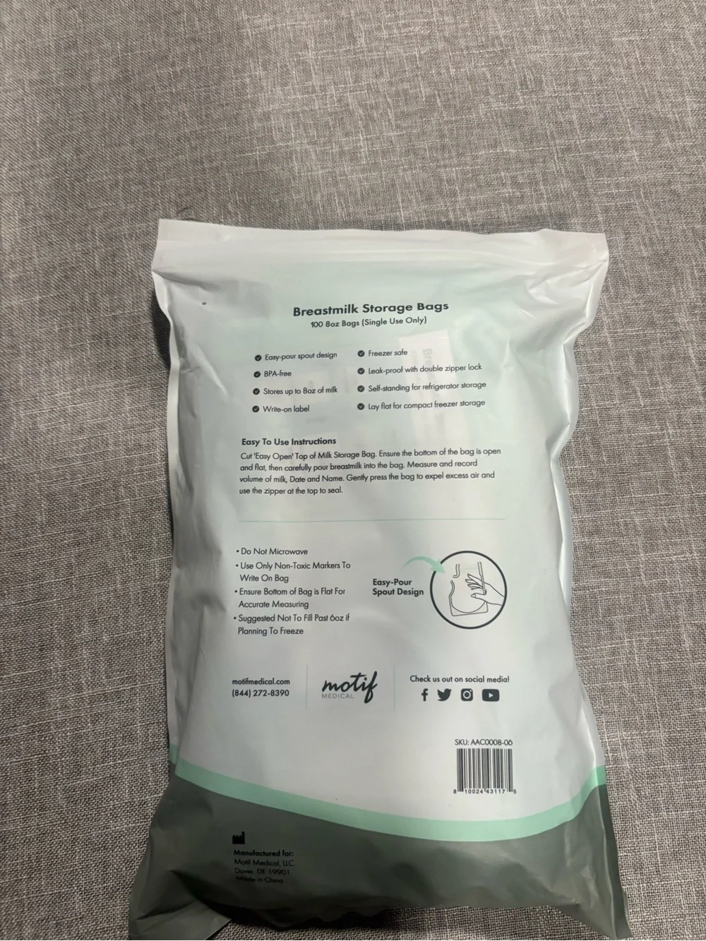 Breastmilk Storage Bags - (100 Count)